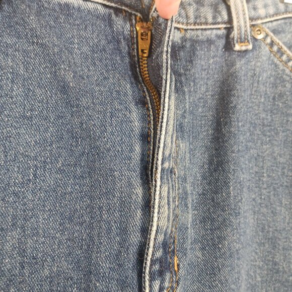 Liz Claiborne Size 10 Denim Skirt, Fray Hem, Zip Fly, Western, Casual, Classic - Picture 5 of 16